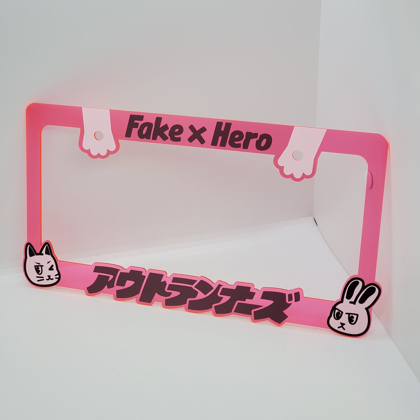 Outrunners Plate Frame (Neon Pink)