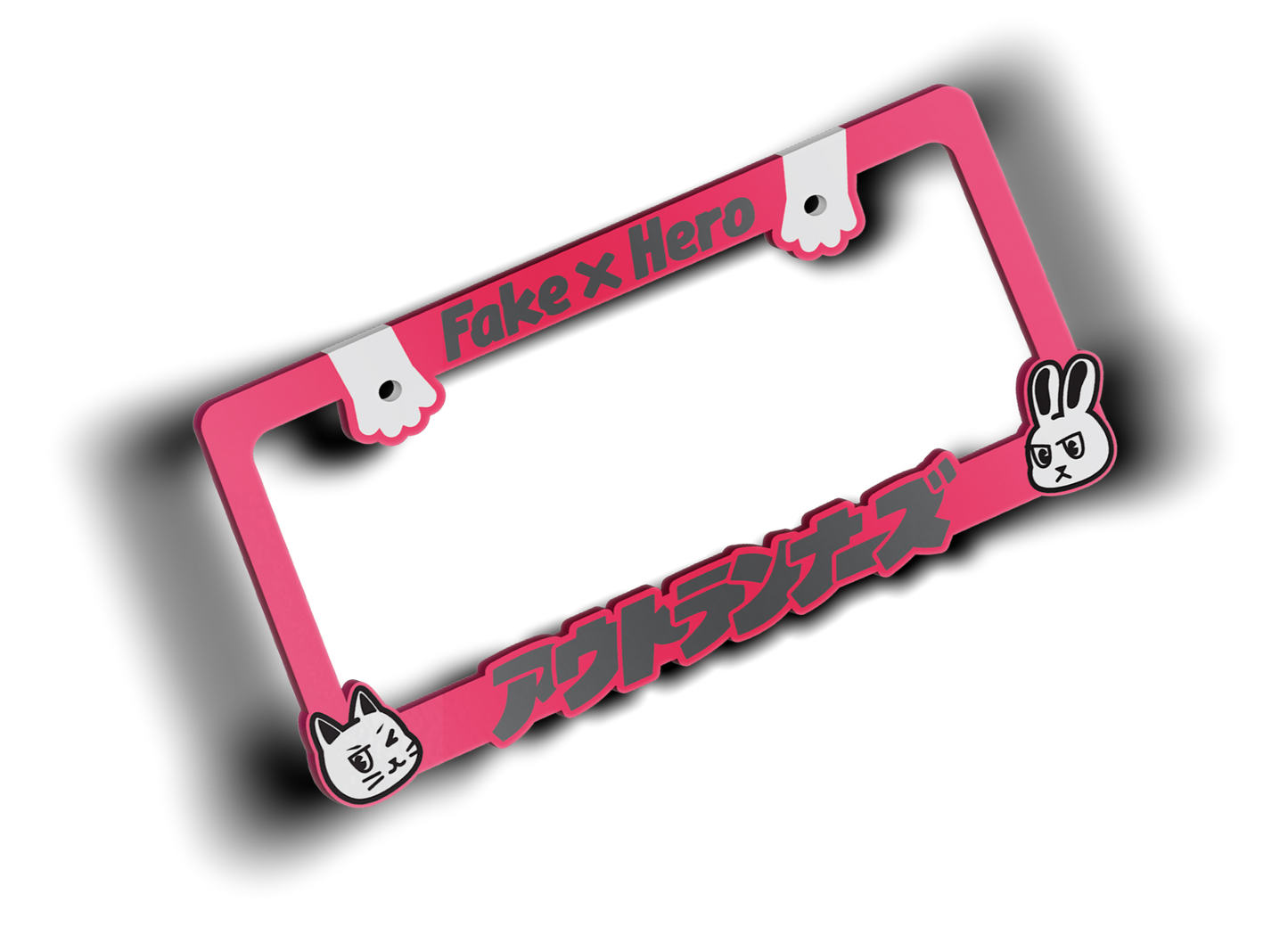 Outrunners Plate Frame (Neon Pink)