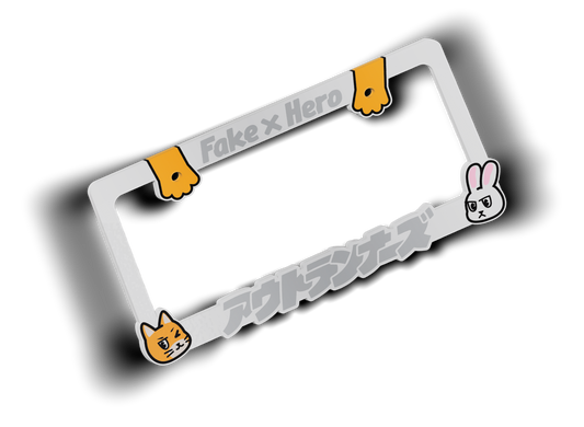 Outrunners Plate Frame (White)