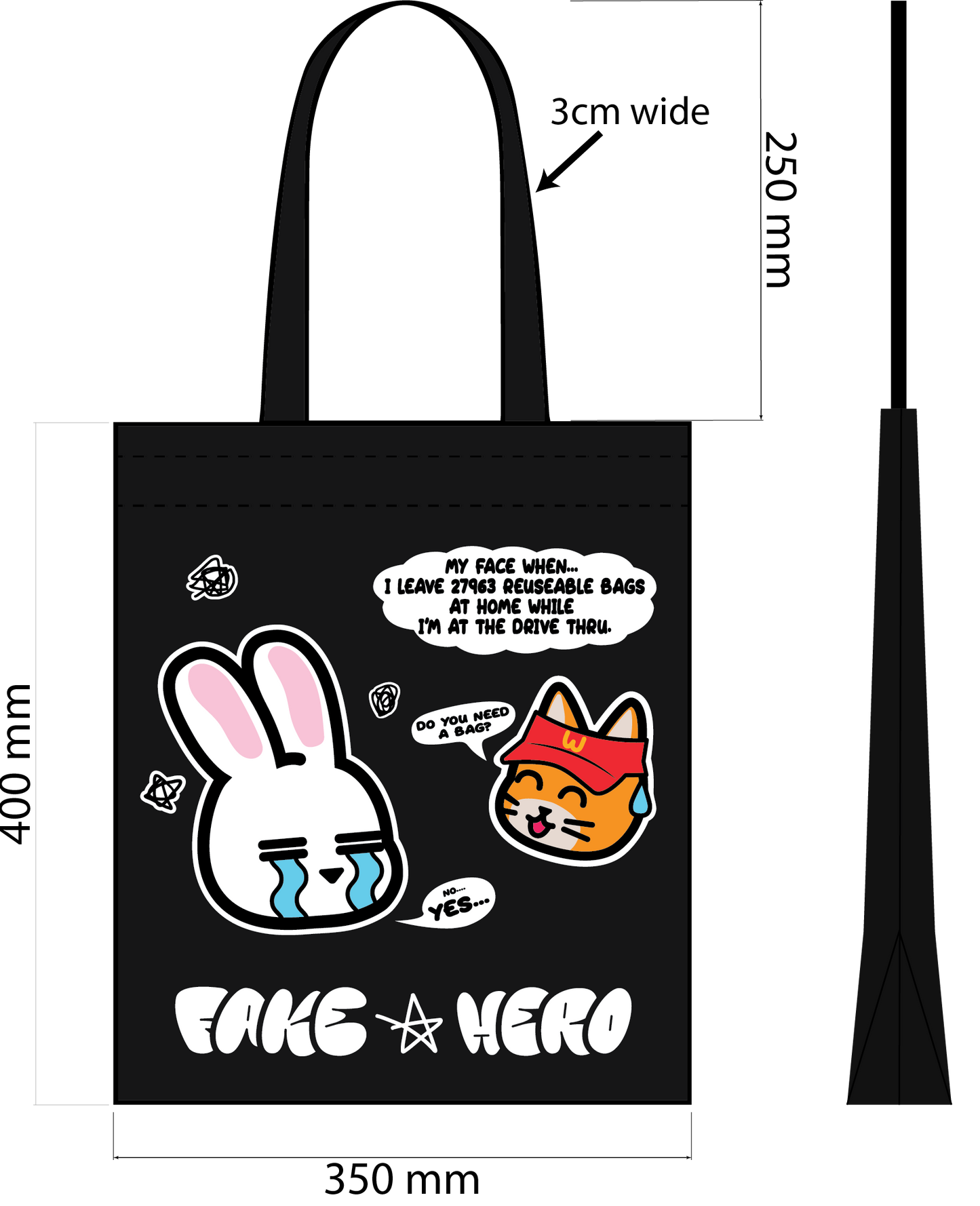 Fake★Hero - Drive Thru Tote Bag